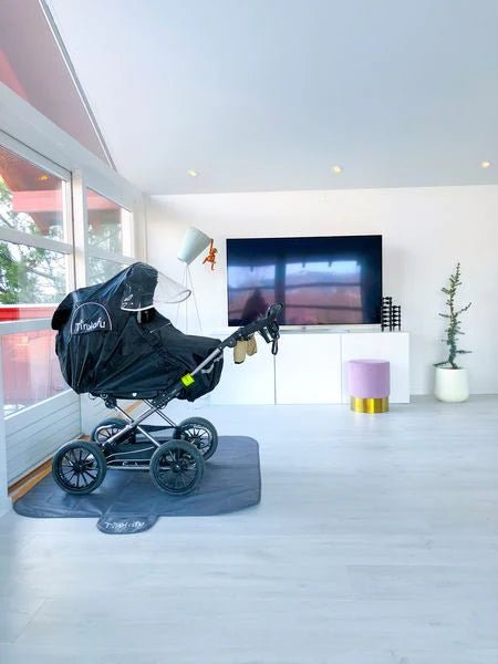 Tinkafu Gulvmatte til Barnevogn 90×145 cm – Svart - Homy