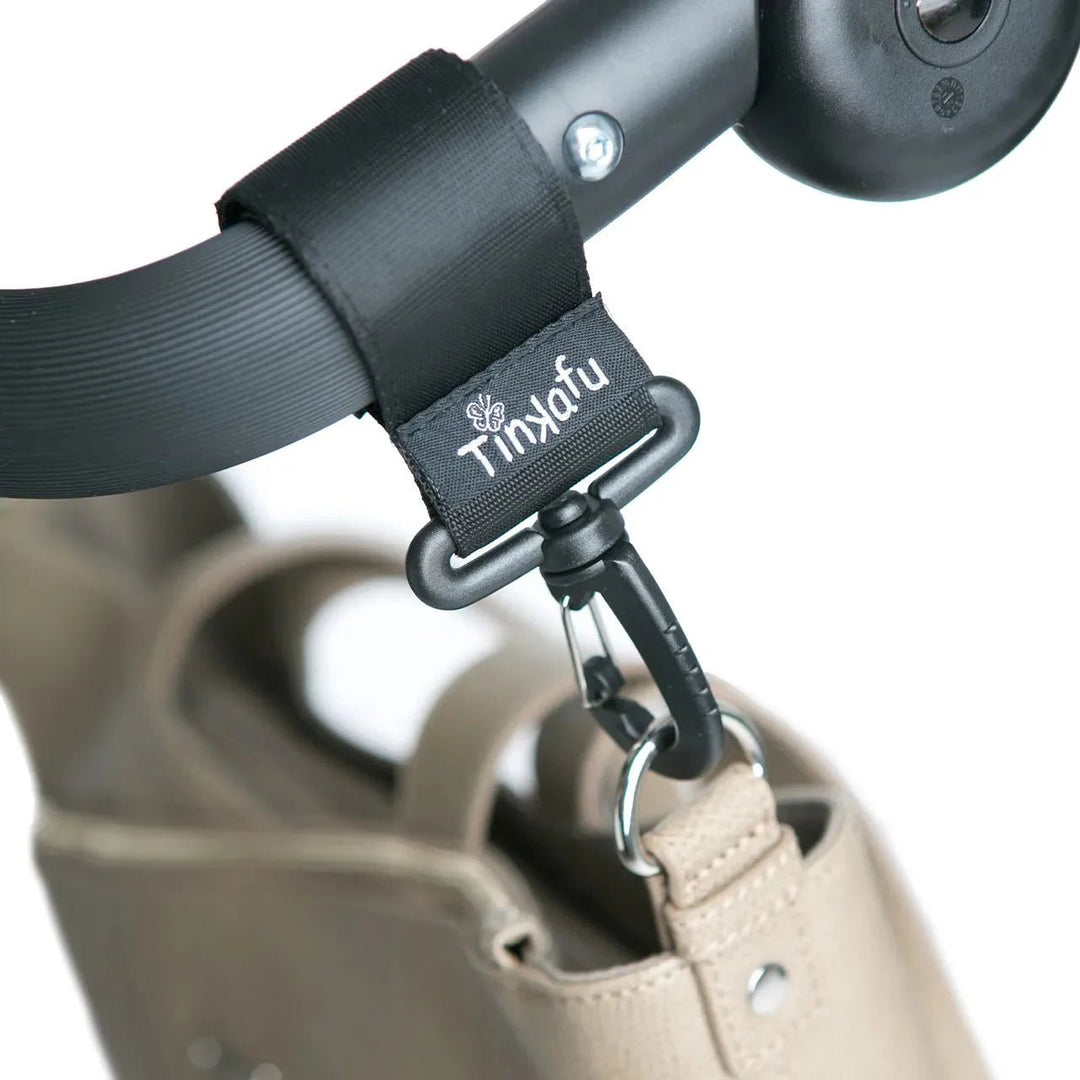 Tinkafu Liten Veskekrok i PU – Svart krok til barnevogn - Homy