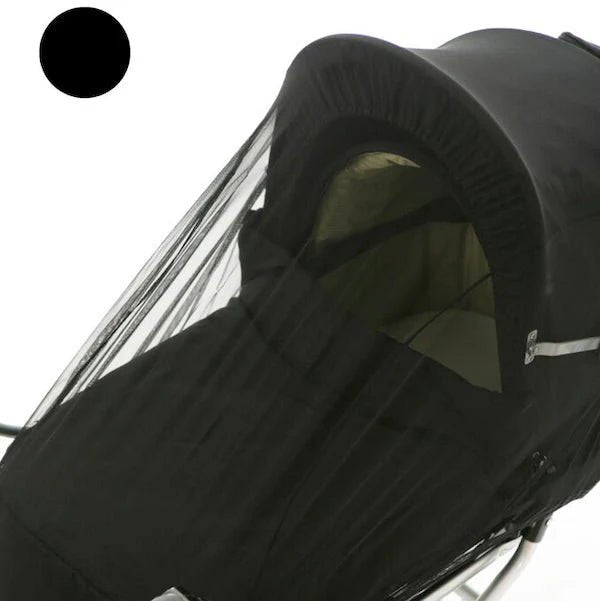 Tinkafu Myggnett for Barnevogn – Ensfarget Sort uten Motiv - Homy