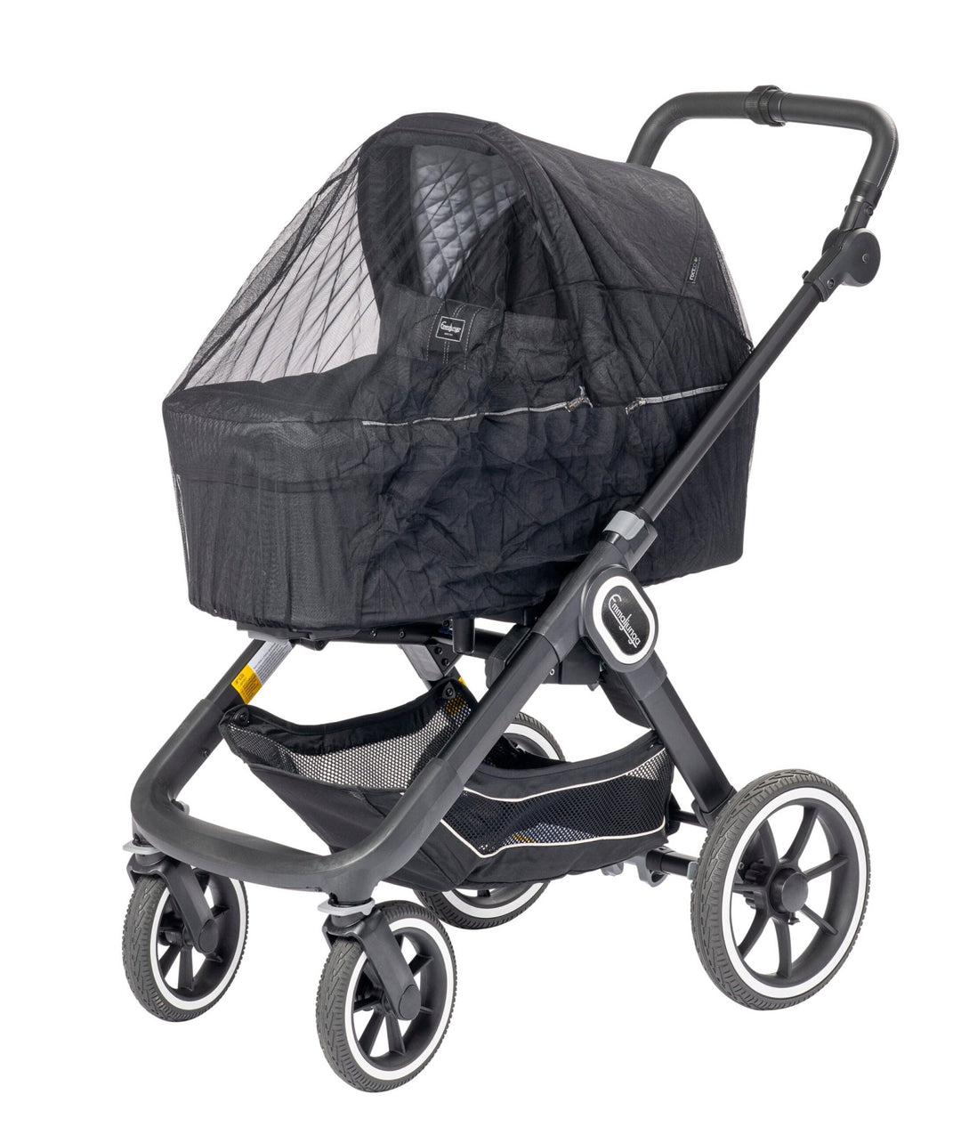 Tinkafu Myggnett for Barnevogn – Ensfarget Sort uten Motiv - Homy