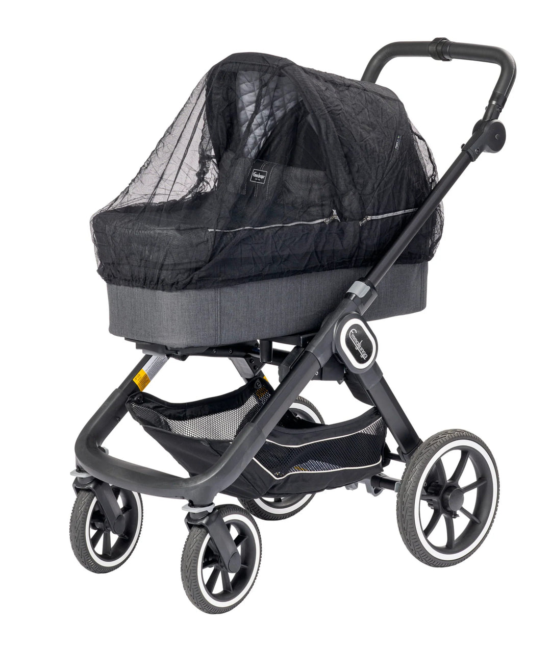 Tinkafu Myggnett for Barnevogn – Ensfarget Sort uten Motiv - Homy