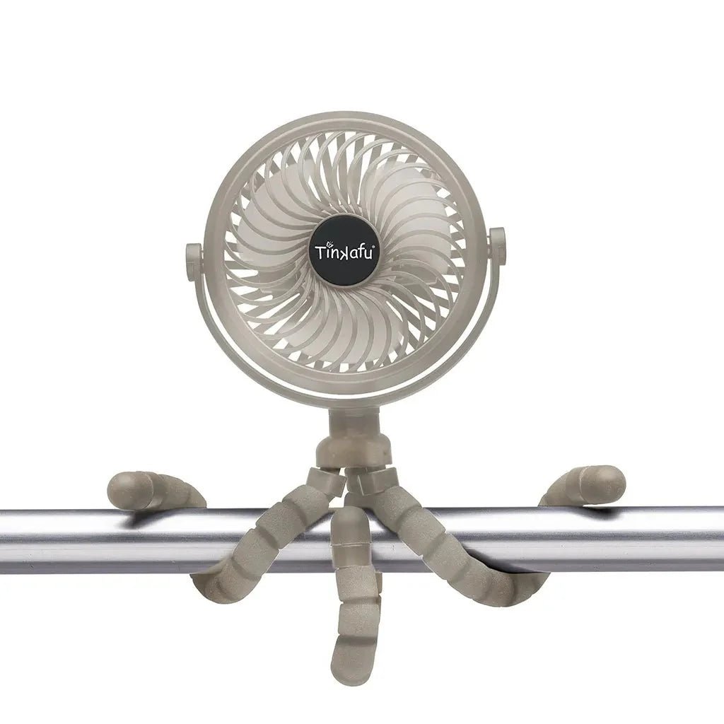 Tinkafu Oppladbar Vifte til Barnevogn – Beige - Homy