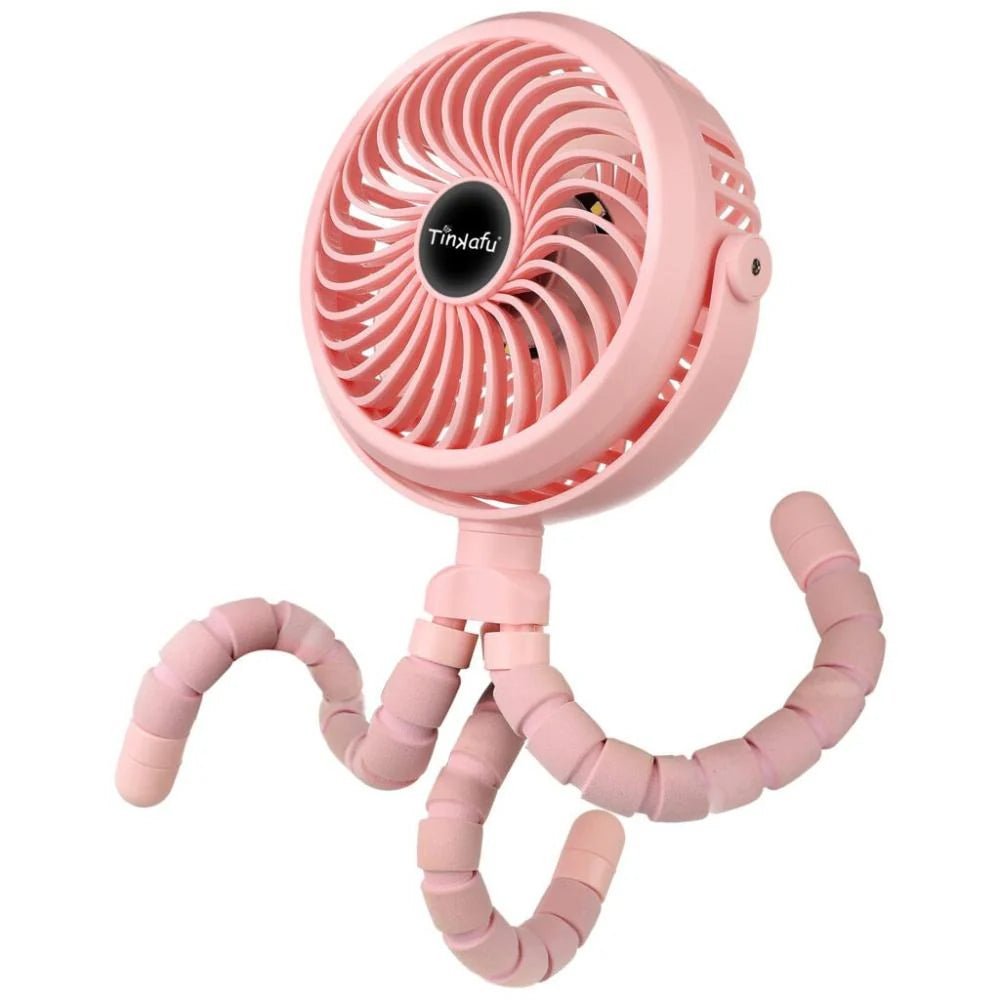 Tinkafu Oppladbar Vifte til Barnevogn – Rosa - Homy