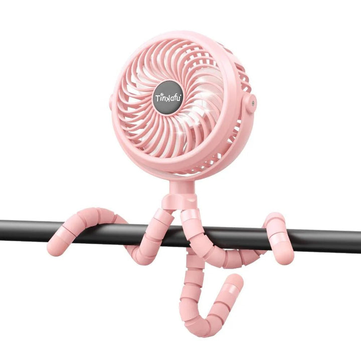 Tinkafu Oppladbar Vifte til Barnevogn – Rosa - Homy