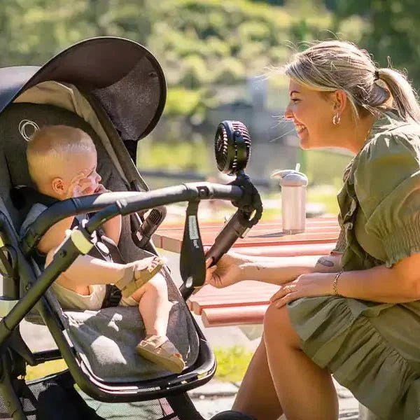 Tinkafu Oppladbar Vifte til Barnevogn – Svart - Homy