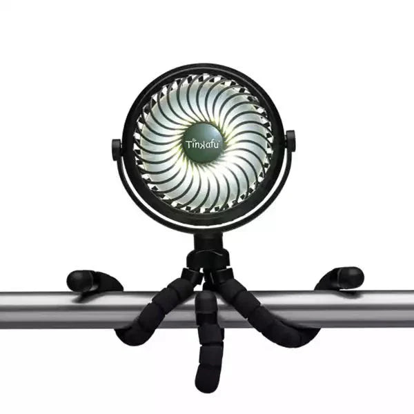 Tinkafu Oppladbar Vifte til Barnevogn – Svart - Homy