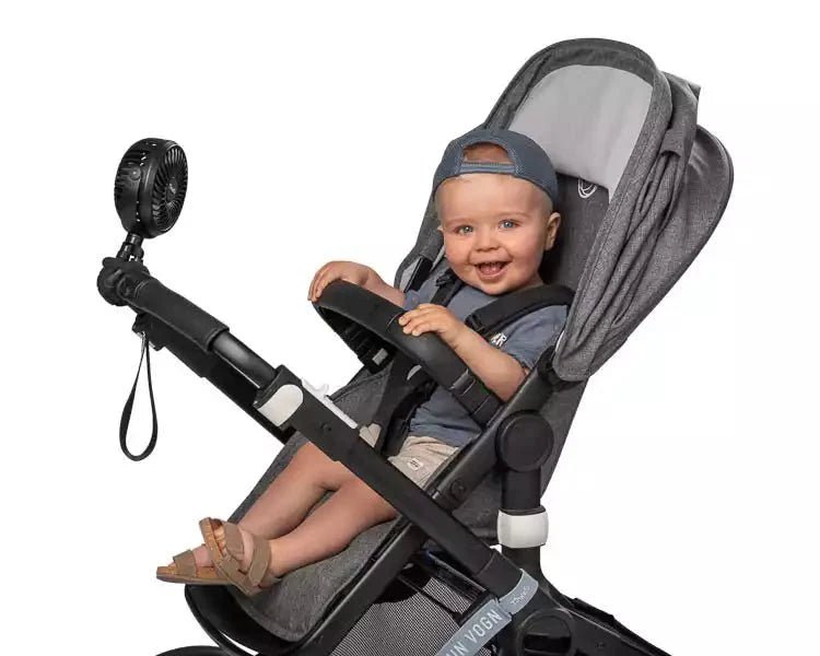 Tinkafu Oppladbar Vifte til Barnevogn – Svart - Homy