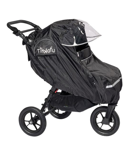 Tinkafu Regntrekk med Skjerm for Barnevogn – Svart - Homy