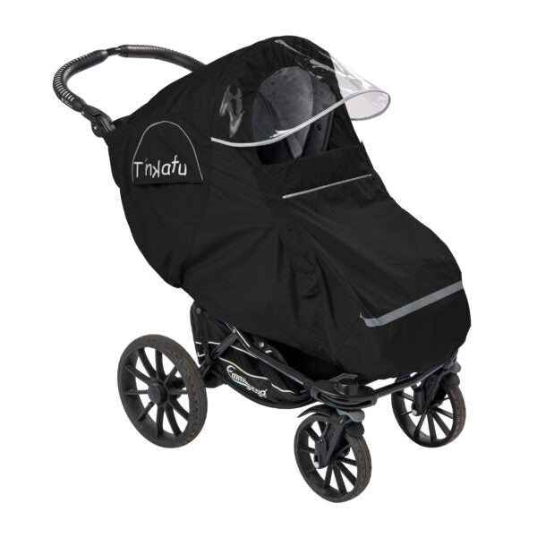 Tinkafu Regntrekk med Skjerm for Barnevogn – Svart - Homy