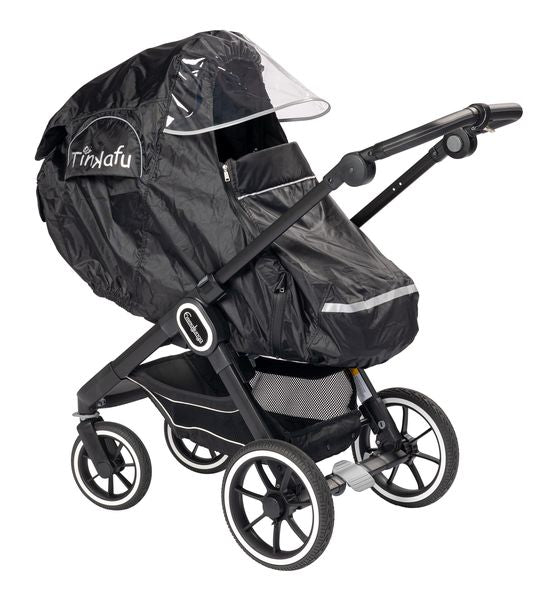 Tinkafu Regntrekk med Skjerm for Barnevogn – Svart - Homy