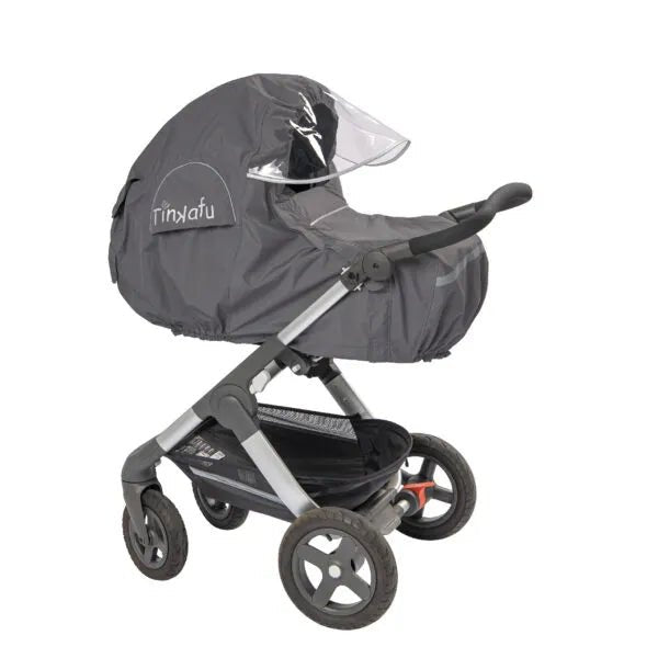 Tinkafu Regntrekk med skjerm – Magic Print Mørk Grå - Homy