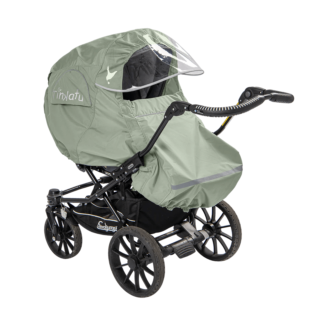 Tinkafu Regntrekk med skjerm – Magic Print Sage Green - Homy