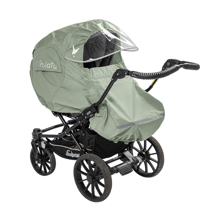 Tinkafu Regntrekk med skjerm – Magic Print Sage Green - Homy