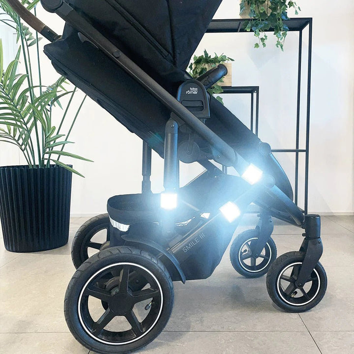 Tinkafu Slap Wrap Refleks – Svart refleksbånd til barnevogn og klær - Homy