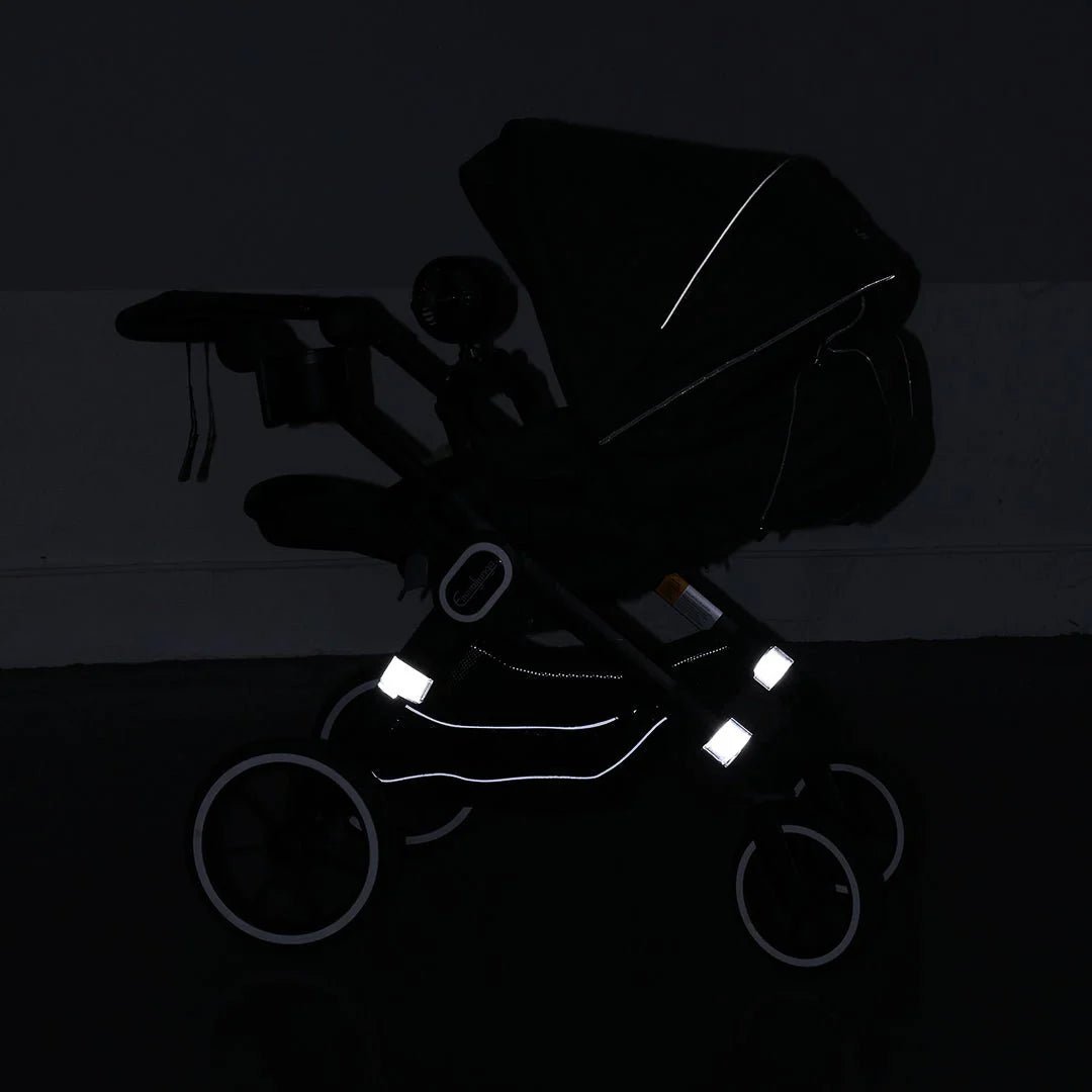 Tinkafu Slap Wrap Refleks – Svart refleksbånd til barnevogn og klær - Homy