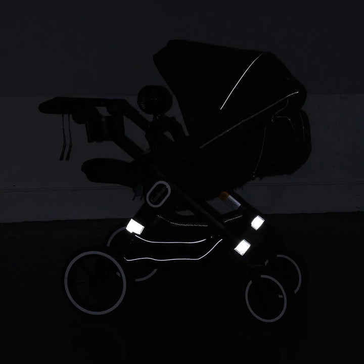 Tinkafu Slap Wrap Refleks – Svart refleksbånd til barnevogn og klær - Homy