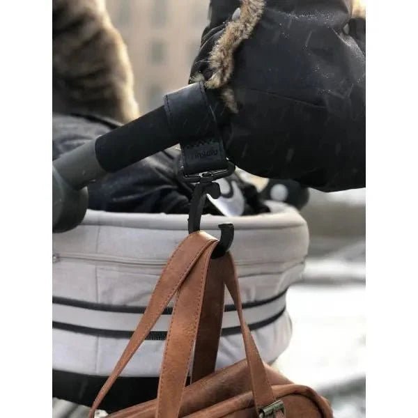 Tinkafu Stor Veskekrok uten klips – Svart krok til barnevogn - Homy